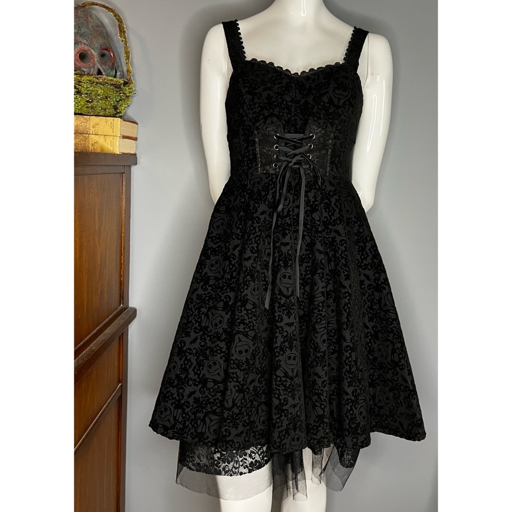 Disney Nightmare Before Christmas : velvet flocked corset detail dress - Picture 4 of 13